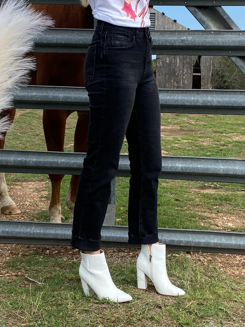 Cut off sales straight leg jeans