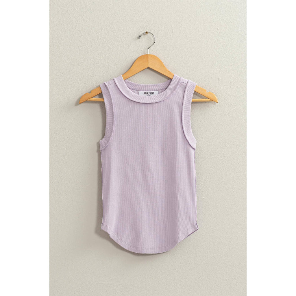 Lilac frilly tank