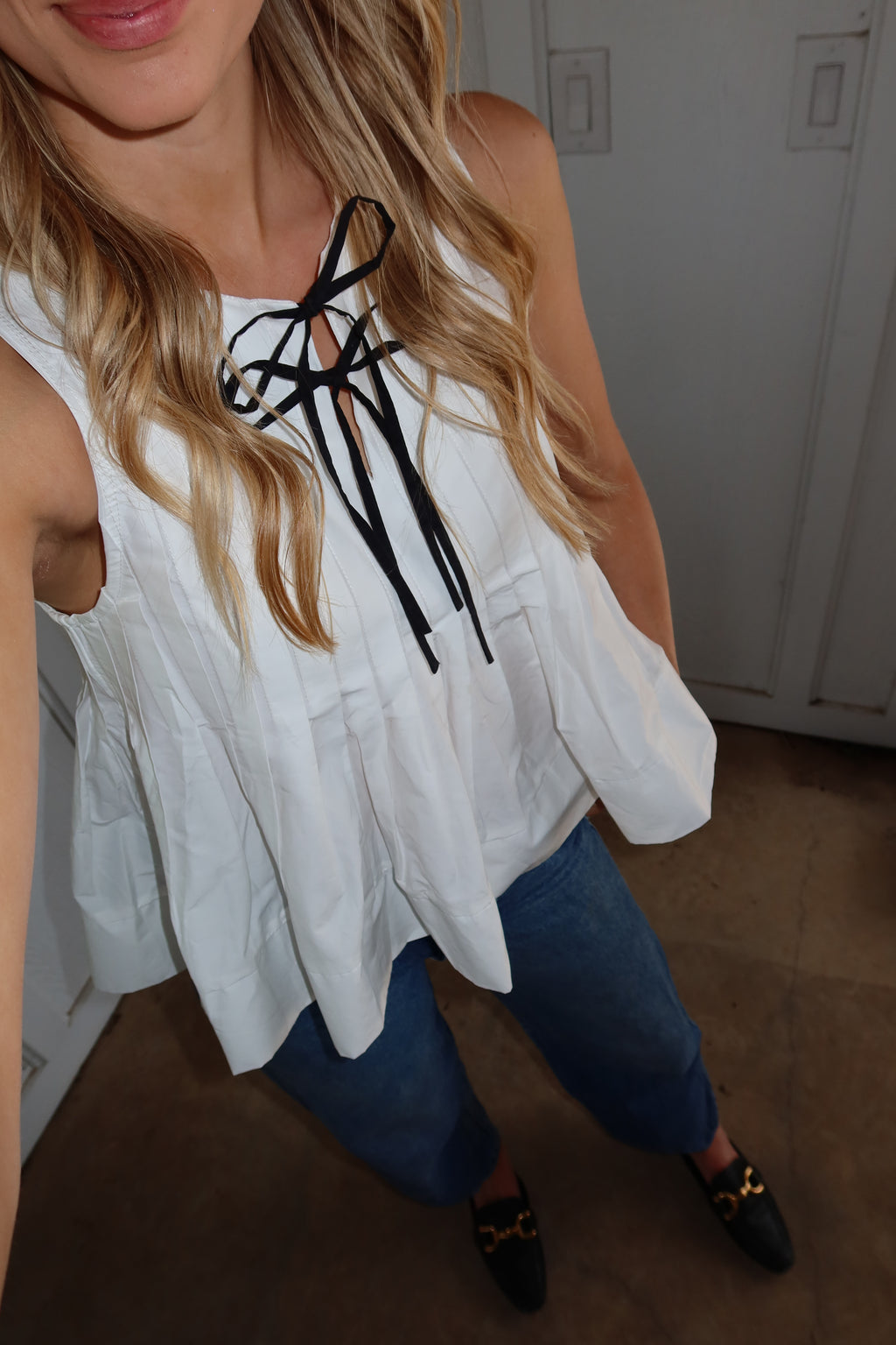 The Pleated Pearl Top