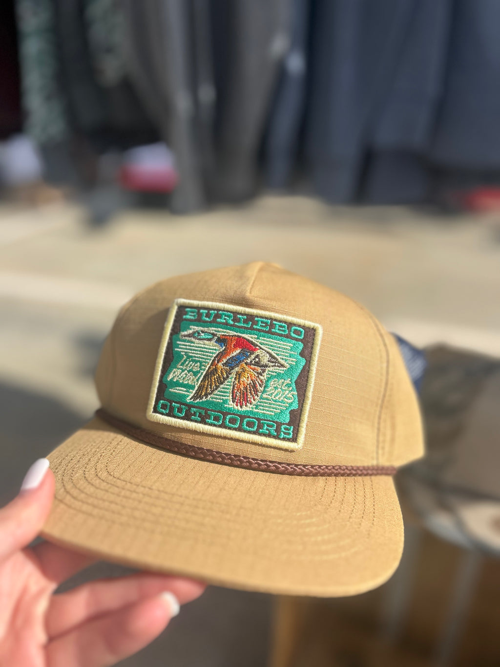 Green head duck patch hat