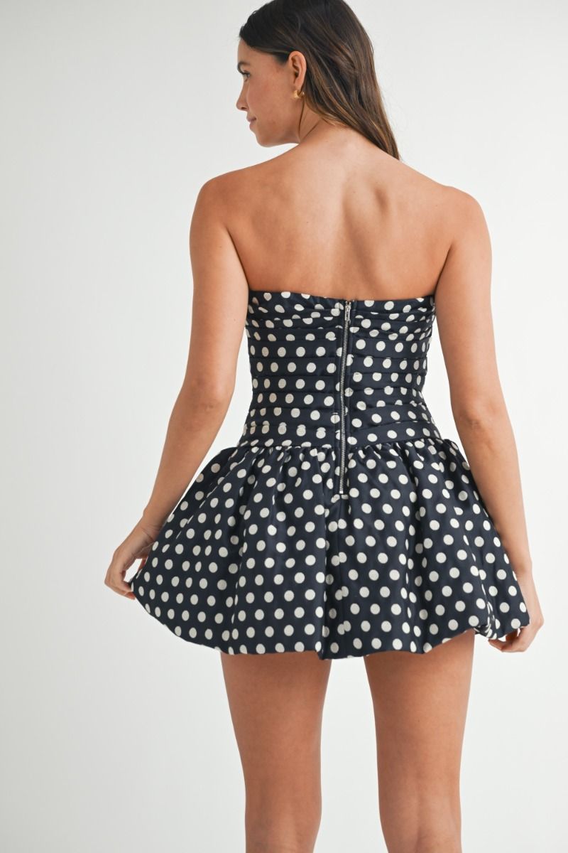 Deep Blue Dotted Mini